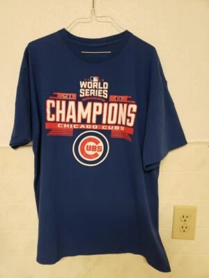 Chicago Cubs World Series 2016 Champions Blue XL T-Shirt Sports Baseball  - Image 1 of 4