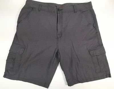 PARADISE COLLECTION Mens Linen Cargo Shorts Size 40 Cotton Gray - Image 1 of 4