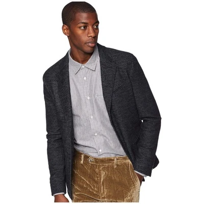 John Varvatos Slim Fit Convertible Notch Lapel Gray FLAW Blazer Jacket Mens 54 - Image 1 of 4