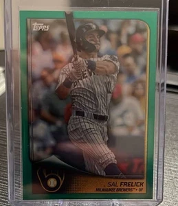 2025 Topps Flagship Collection #46 - Sal Frelick Brewers - Exclusive green /99 - Picture 1 of 2
