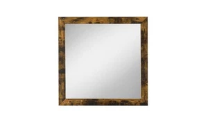 35" Rustic Oak Rectangle Dresser Mirror Mounts To Dresser With Frame - Picture 1 of 6