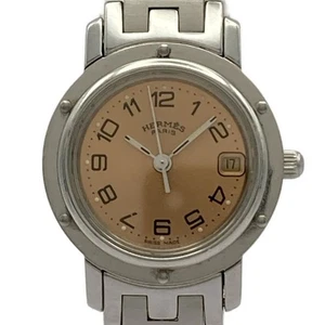 Auth HERMES Clipper CL4.210 1****** Silver Women's Wrist Watch - Picture 1 of 7