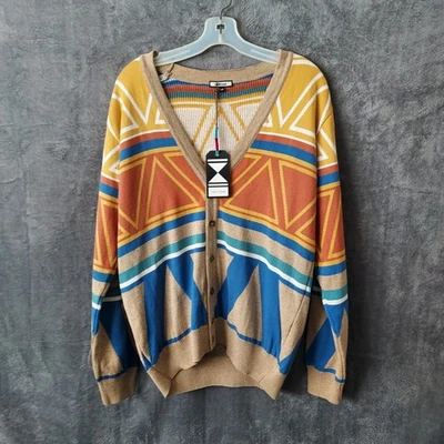 NWT Tom & Hawk Sweater Men's Medium Cardigan Aztec Southwestern  Made Italy - Image 1 of 4