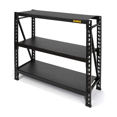 For Dewalt 4-Foot Tall, Black Frame 3 Shelf Industrial Storage Rack - Image 1 of 4