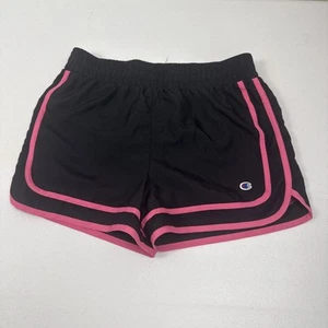 Champion Teens Girls Active Shorts Athletic Wear Size L Black/Hot Pink - Picture 1 of 3