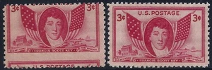 962 - Misperf Error / EFO "Francis Scott Key" Mint NH - Picture 1 of 1