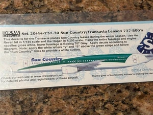 DRAW $8 SPECIAL DECAL #20/44 737-30 1:144th SCALE SUN COUNTRY 737-800 DECAL - Picture 1 of 2