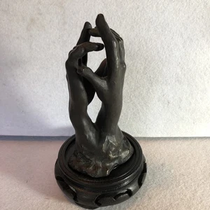 Vintage Rodin Paris Skulptur Repro zweier rechter Hände (Das Geheimnis) - Bild 1 von 10