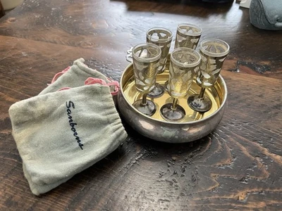 Sanborns México Cordiales de Plata Esterlina con Insertos de Vidrio Lote de 5 Más Cuenco Foto 1 de 4