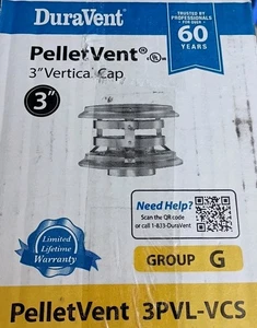 DuraVent 3PVL-VCS 3" PelletVent Vertikalkappe Rund Gruppe G - Bild 1 von 2