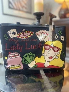 Vintage Braciano Lady Luck Casino purse Limited Edition Shoulder Bag Luxury NWT - Picture 1 of 11