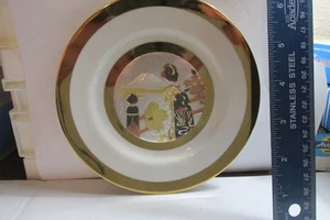 Vintage 1983 Art of Chokin 24k gold Trim Plate # 5349 - Picture 1 of 3