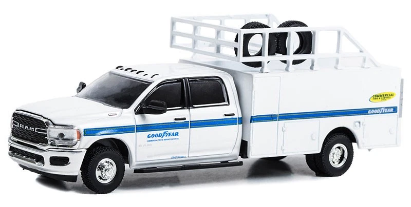GREENLIGHT, DODGE Ram 3500 2021 DUALLY DRIVERS GOODYEAR camion di servizio in... - Immagine 1 di 1