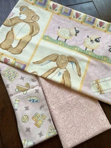 MODA Sweet Lullaby Deb Strain - 23” x42” Panel Pink, Fat Quarter, Print VTG - Picture 1 of 9