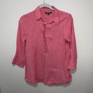 Boho Chic Linen Yarn Women’s Top Size XS Pink - Picture 1 of 6