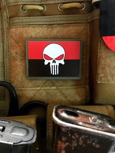 PVC chevron “The Punisher” black/red - Picture 1 of 3
