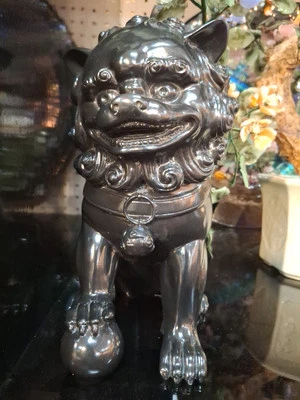 Foo Dog Pair - Late Century  - Image 1 of 4