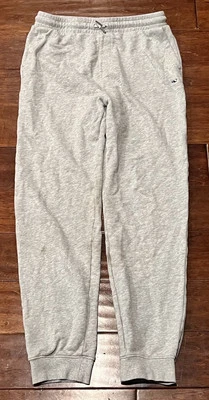 Calça de moletom Vineyard Vines cinza azul logotipo meninos XL lã cordão bolso jogger - Imagem 1 de 4