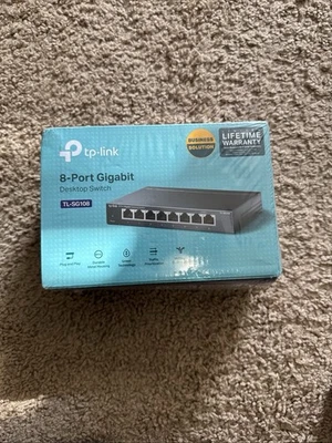 TP-LINK TL-SG108 switch 8 porte 10/100/1000 Mbps switch - Immagine 1 di 2