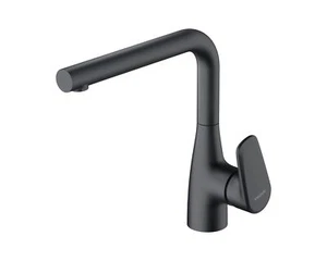 Vigour Einhand Spültischbatterie derby style L-Auslauf Schwenkbar schwarz matt - Bild 1 von 1