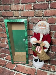 18" Santa Claus w/ Candle & List Animated & Illuminated Figure Trim A Home - Picture 1 of 7
