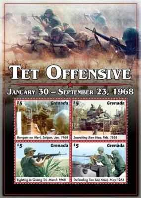 Grenada 2020 - Vietnam War Tet Offensive Stamp Sheet Of 4 Stamps Scott #4363 MNH - Image 1 of 2