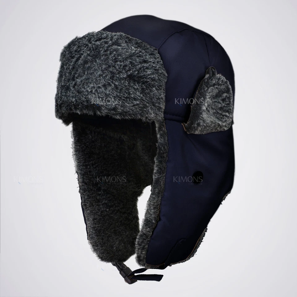 Orejera Trampero Aviador Piel Rusa Invierno Esquí Sombrero Hombres Mujeres Foto 1 de 1