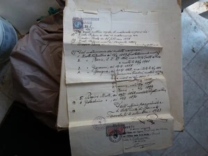 Antiguo 1923 Certificado de defunción Italia Papel Eph Documento de colección Euro Bloodline - Imagen 1 de 7