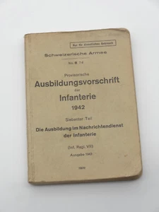 Règlement d'entraînement de l'infanterie armée suisse service de renseignement 1942 - Photo 1/7