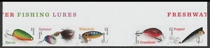 US 5961-5965 5965b Freshwater Fishing Lures F gutter margin strip 5 B1 MNH 2025 - Picture 1 of 1