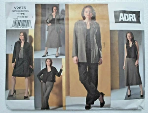 ADRI Vogue Designer 6-teiliger Kleiderschrank V2875 Größe 18 20 22 Nähmuster ungeschnitten - Bild 1 von 3