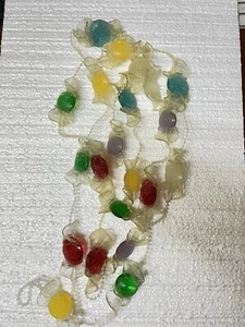 Vtg Acrylic Hard Candy Bead String Decor Xmas 111” - Picture 1 of 7