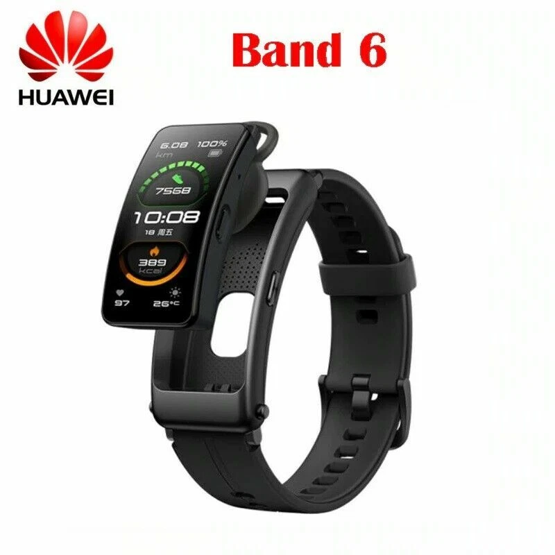 Huawei TalkBand B6 Width Bluetooth Smart Bracelet Sports Wristbands Touch AMOLED - Image 1 of 4