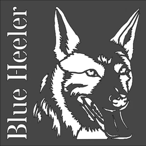 1-5,5x5,5 Zoll Schablone, (PA-77) Hund blau Heeler (6mil) - Bild 1 von 2
