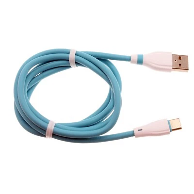 For Samsung Galaxy S25/Ultra/Plus - 4ft USB-C Cable Blue Charger Cord Power Wire - Image 1 of 4