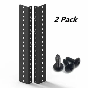 2 Pack of 6U Rack Rails Kit with Hardware - 2 Pieces (6URR) - Picture 1 of 9