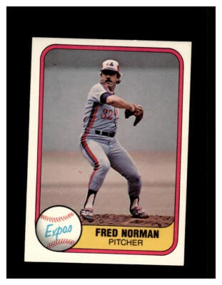 Montreal Expos Fred Norman #158 Fleer Baseball Near Mint or Better top - Image 1 of 2