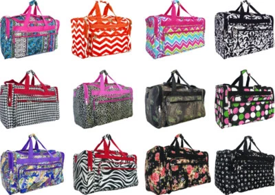 Bolso de Lona de Viaje para Mujer 19"/22" Estampado de Moda Gimnasio Baile Alegría Foto 1 de 4