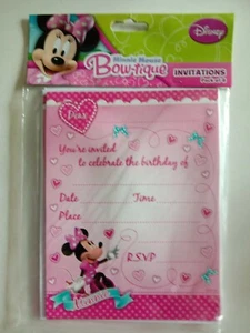 MINNIE MOUSE INVITATION (8Pes 20x15cm) - Picture 1 of 3