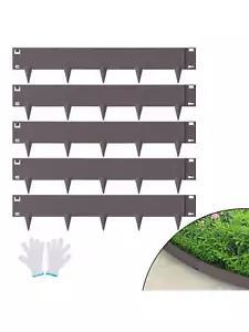 Steel Landscape Edging, 5-Pack Steel Garden Edging Borders, 39" L X 3" H , Brown - Picture 1 of 9