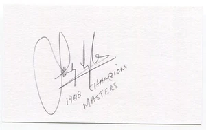 Sandy Lyle Signed 3x5 Index Card Autographed PGA Golfer  World Golf Hall of Fame - Picture 1 of 2