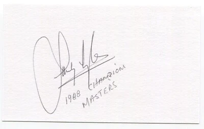 Sandy Lyle Signed 3x5 Index Card Autographed PGA Golfer  World Golf Hall of Fame - Image 1 of 2