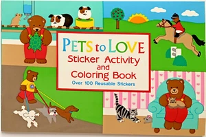 1991 Sandylion 5.5" x 8.5" Sticker Activity & Coloring Book -Pet to Love -36007 - Picture 1 of 9
