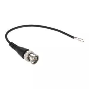 Gold Pin Coaxial BNC Connector Video Cable Audio Cord Single Male Plug 20cm 8" - Picture 1 of 3