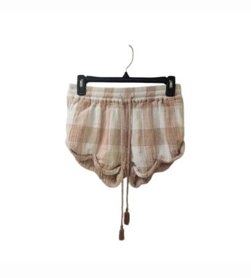 Pantalones Cortos de Playa Billabong Tostados Crema Cuadros Informales Niñas Talla 8 Pull On Foto 1 de 4