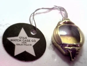 NOS Antique Star Mfg 10k Yellow Gold GF Women's Wrist Watch Case Deco #1G - Picture 1 of 6