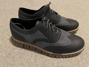 Cole Haan ZEROGRAND Remastered Embrostitch Oxford Stormy Weather C39576 Mens 7.5 - Picture 1 of 7