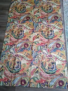Pier 1 Imports Vibrant Paisley Window Curtain Panel (2) 50" x 84" - Picture 1 of 6