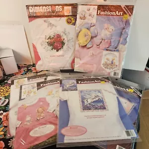 De Colección Dimensiones Hierro En Transferencias Lote De 7 Unicornio Lobos Flores Bebés Nuevo de Lote Antiguo - Imagen 1 de 8