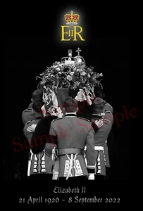 Queen Elizabeth II Memorial In Memory Her Majesty 1926-2022 A4 Fotodruck. - Bild 1 von 1